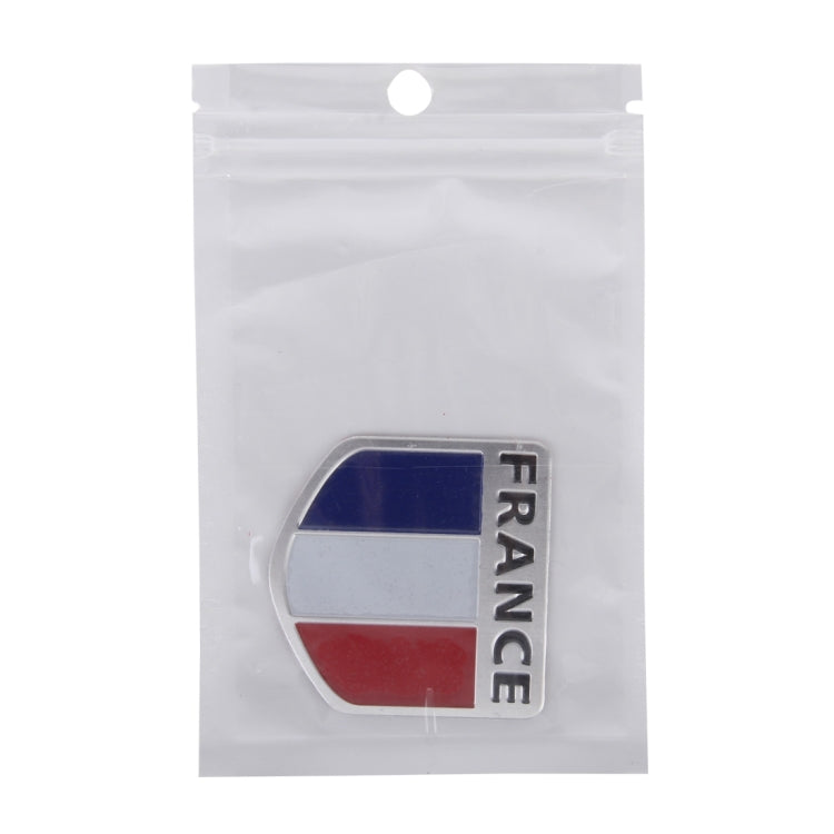 Shield Shape Metal Car Badge Decorative Sticker, Size: Small, French Flag, Italy Flag 2, Italy Flag 1