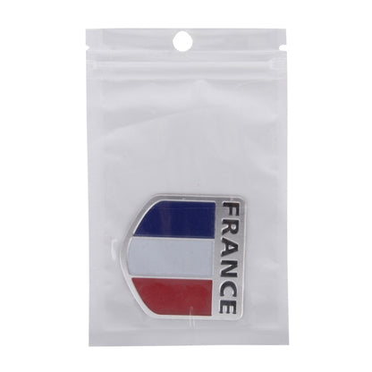 Shield Shape Metal Car Badge Decorative Sticker, Size: Small, French Flag, Italy Flag 2, Italy Flag 1