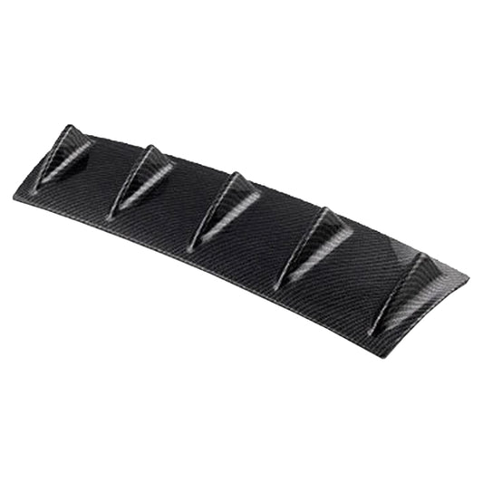 Universal Car Rear Bumper Lip Diffuser 5 Shark Fin Style Carbon Fiber  ABS, Size: 58.4 x 53.3 x 15.2cm, 60.0x18.0x5.0cm Carbon Fiber