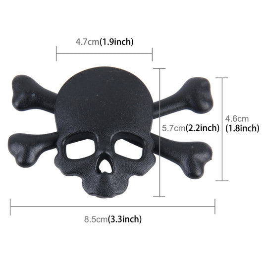 Skull And Cross Bone Shape Shining Metal Car Universal Sticker, Cross Bone