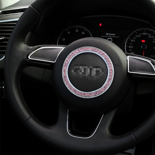Universal Car Aluminum Steering Wheel Decoration Ring with Diamond For Start Stop Engine System, Universial