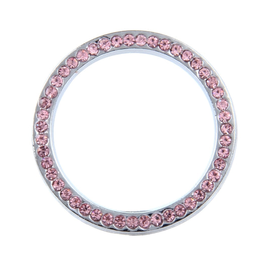 Universal Car Aluminum Steering Wheel Decoration Ring with Diamond For Start Stop Engine System, Universial