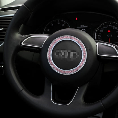 Universal Car Aluminum Steering Wheel Decoration Ring with Diamond For Start Stop Engine System, Universial