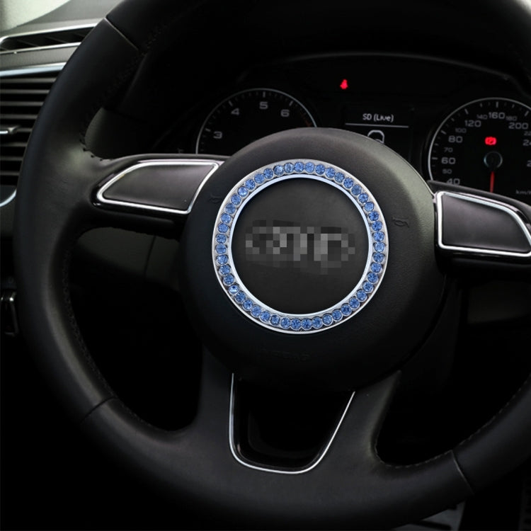 Universal Car Aluminum Steering Wheel Decoration Ring with Diamond For Start Stop Engine System, Universial