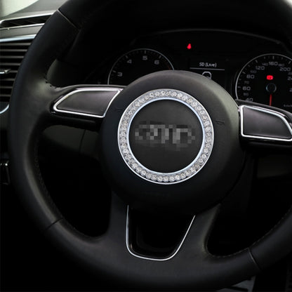 Universal Car Aluminum Steering Wheel Decoration Ring with Diamond For Start Stop Engine System, Universial