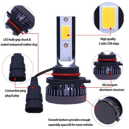 2 PCS 9005 DC9-36V / 36W / 3000K / 6000LM IP68 Car / Motorcycle Mini COB LED Headlight Lamps / Fog Light, 9005