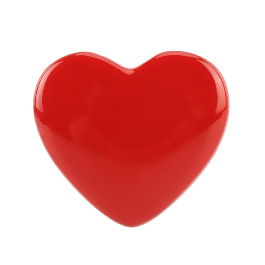 Heart Shape Car Metal Body Decorative Sticker, Heart Shape (Red), Heart Shape (Silver)