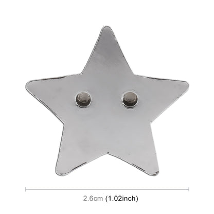 Star Pattern Car Metal Body Decorative Sticker, Star Pattern (Red), Star Pattern (Silver)