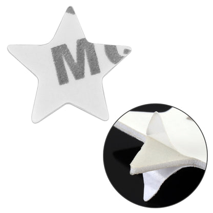 Star Pattern Car Metal Body Decorative Sticker, Star Pattern (Red), Star Pattern (Silver)