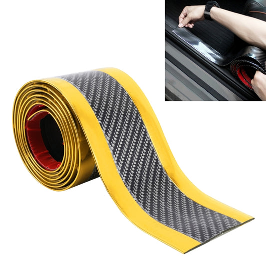 Universal Electroplate Carbon Fibre Car Door Threshold Decoration Strip Decorative Sticker, Size : 3CM x 2M, 3CM x 2M (Gold), 3CM x 2M (Red), 3CM x 2M (Silver)