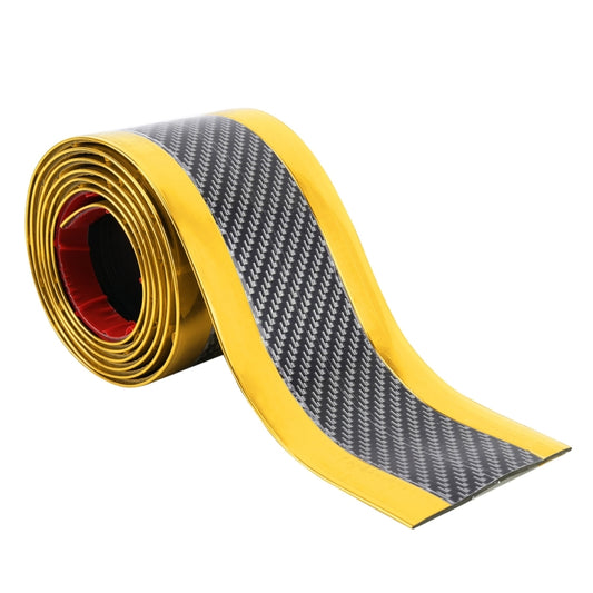Universal Electroplate Carbon Fibre Car Door Threshold Decoration Strip Decorative Sticker, Size : 3CM x 2M, 3CM x 2M (Gold), 3CM x 2M (Red), 3CM x 2M (Silver)