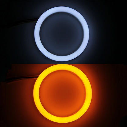 2 PCS 2.5inch 3W White Light + Yellow Light Car Angel Eyes Light, DC 12V Cable Length: 50cm, 2.5inch