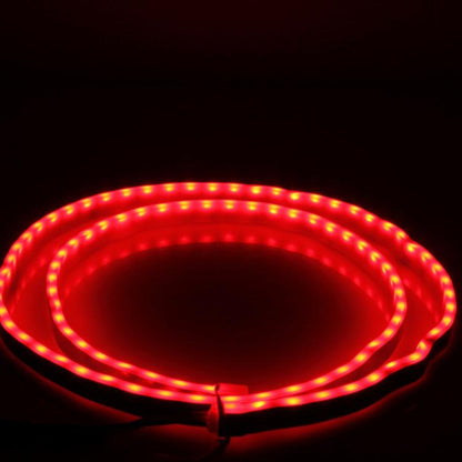1.5m Car Auto Waterproof Universal Four Color Rear Flowing Light Tail Box Lights with Tail Light Controller, Ice Blue Light Driving Light, White Light Reversing Light, Red Light Brake Light, Yellow Light Turn Signal Light, LED Lamp Strip Tail Decoratio...