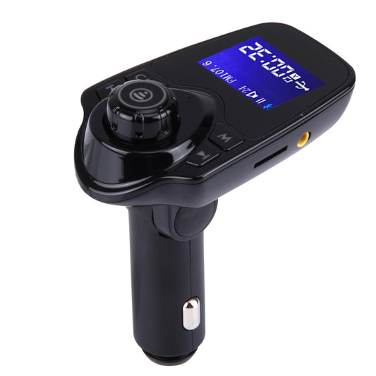 مشغل MP3 للسيارة T11 مزود بخاصية بلوتوث وجهاز إرسال FM بشاشة LED، يدعم الشحن بمنفذ USB مزدوج، وخاصية التشغيل بدون استخدام اليدين وبطاقة TF وU Disk Music، T11