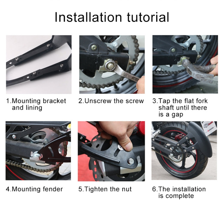 Motorcycle Modified Fender Rear Wheel Fender Dustproof  PP Splash Flaps Mudguards Fender Guard for CFMOTO 150NK / Kawasaki Z250 / Honda CB190R, For CFMOTO 150NK / Kawasaki Z250 / Honda CB190R