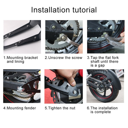 Motorcycle Modified Fender Rear Wheel Fender Dustproof  PP Splash Flaps Mudguards Fender Guard for CFMOTO 150NK / Kawasaki Z250 / Honda CB190R, For CFMOTO 150NK / Kawasaki Z250 / Honda CB190R