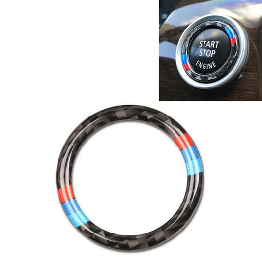 ملصق زخرفي لحلقة زر تشغيل المحرك من ألياف الكربون الناعمة لسيارة BMW E90 / E92 / E93 2005-2012، ملصق زخرفي لحلقة ناعمة