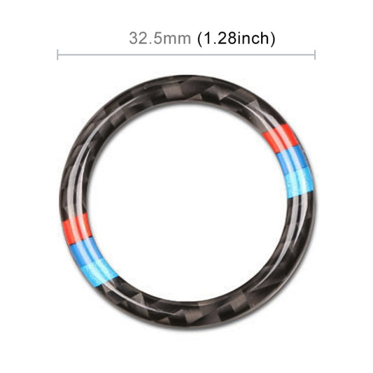 ملصق زخرفي لحلقة زر تشغيل المحرك من ألياف الكربون الناعمة لسيارة BMW E90 / E92 / E93 2005-2012، ملصق زخرفي لحلقة ناعمة