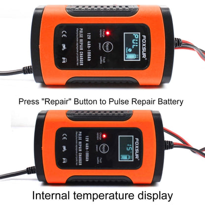 12V 6A Intelligent Universal Battery Charger for Car Motorcycle, Length: 55cm, UK Plug, UK Plug (Red), UK Plug (Yellow)