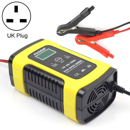 12V 6A Intelligent Universal Battery Charger for Car Motorcycle, Length: 55cm, UK Plug, UK Plug (Red), UK Plug (Yellow)