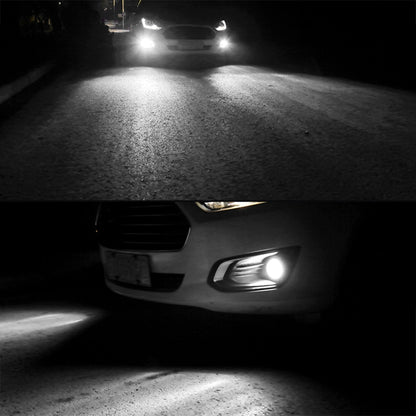 قطعتان من مصابيح الضباب 9005 DC9-16V / 3.5W / 6000K / 320LM للسيارة، 12 مصباح LED SMD-ZH3030، بتيار مستمر، 9005