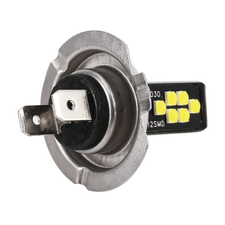 قطعتان من مصابيح الضباب H7 DC9-16V / 3.5 واط / 6000 كلفن / 320 لومن، 12 مصباح LED SMD-ZH3030، مع تيار مستمر، H7