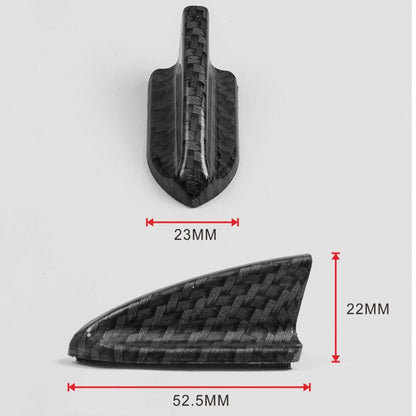10 PCS Universal Car Carbon Fiber Texture Shark Fin Diffuser Vortex Generator Roof Spoiler, Carbon Fiber