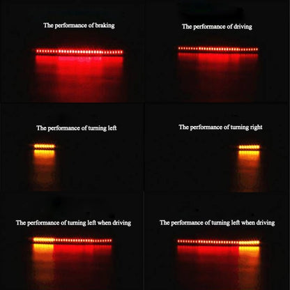 5W 12V 300LM Red+Yellow Light 32 LED Brake lights For Motorcycle, Cable Length:50cm, LED Brake lights