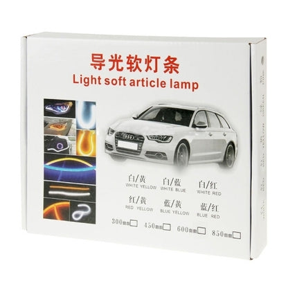 2 PCS 12V Car Daytime Running Lights Soft Article Lamp, White + Yellow Light, Length: 85cm, 85cm