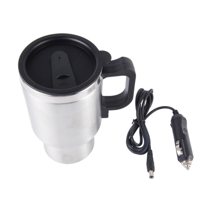 Stainless Steel Electric Smart Mug 12V Car Electric Kettle Heated Mug Car Coffee Cup With Charger Cigarette Lighter Heating Cup Kettle Vacuum Insulated Water Heater Mug, Smart Mug
