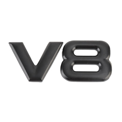 ملصق ديكوري لهيكل السيارة المعدني على شكل V8 منفصل، شكل V8 منفصل