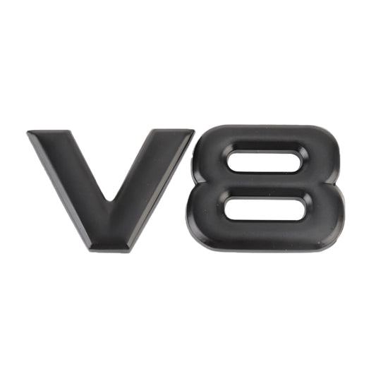 ملصق ديكوري لهيكل السيارة المعدني على شكل V8 منفصل، شكل V8 منفصل
