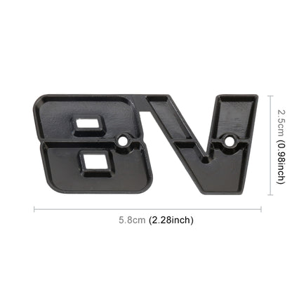 V8 Connect Shape Car Metal Body Decorative Sticker, Size : S, V8 Connect Shape, Size : S (Black), V8 Connect Shape, Size : S (Silver)