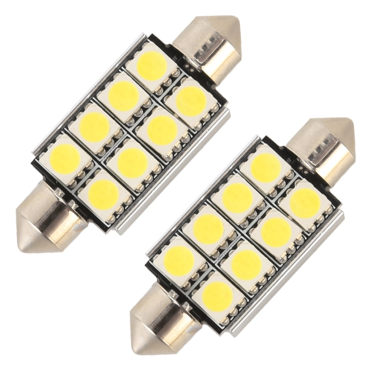 10 PCS 41mm DC12V / 2W / 7000K / 80LM 8LEDs SMD-5050 Car Reading Lamp, 41mm, 8LEDs SMD-5050