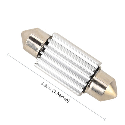 10 قطع 39 مم DC12V / 1.7 واط / 7000 كلفن / 70 لومن 3 مصابيح LED SMD-5050 مصباح قراءة للسيارة، 39 مم، 3 مصابيح LED SMD-5050