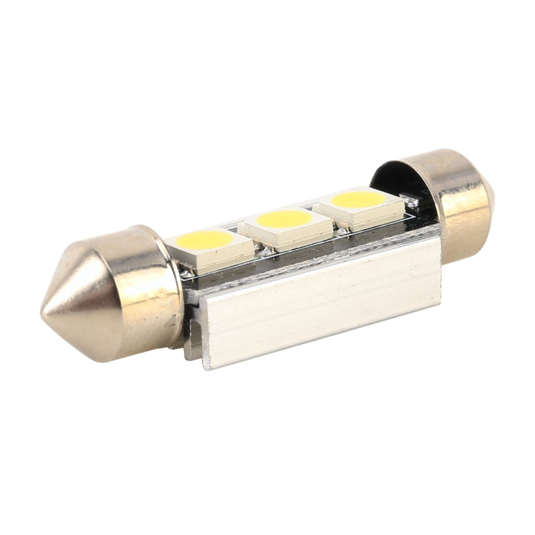 10 قطع 39 مم DC12V / 1.7 واط / 7000 كلفن / 70 لومن 3 مصابيح LED SMD-5050 مصباح قراءة للسيارة، 39 مم، 3 مصابيح LED SMD-5050