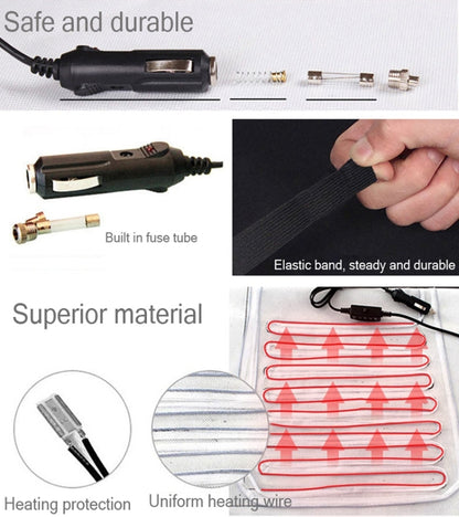 12V Winter Warmer Car Seat Electrical Heating Cushion Pad, Heating Cushion Pad
