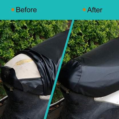 Waterproof Motorcycle Black Leather Seat Cover Prevent Bask In Seat Scooter Cushion Protect, Size: L, Length: 55-60cm; Width: 25-35cm, Length: 55-60cm; Width: 25-35cm