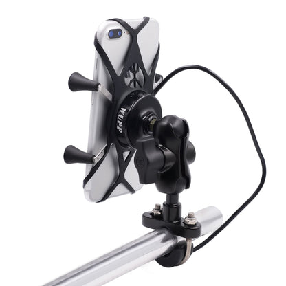 Motorcycle X Shape Aluminum Alloy Phone Bracket 5V 2.1A Phone Charger, CS-416A3