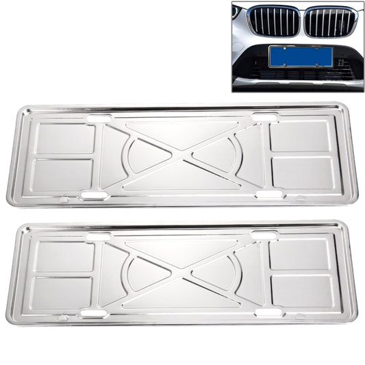 2 PCS Car License Plate Aluminium Alloy Bracket Frame Holder Stand Mount(Silver), Aluminium Alloy Bracket