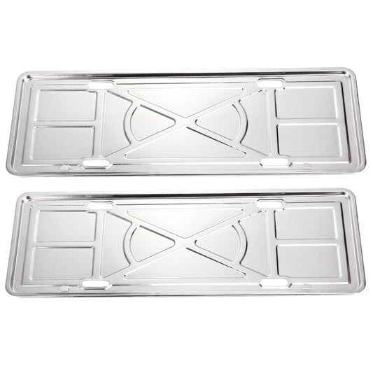 2 PCS Car License Plate Aluminium Alloy Bracket Frame Holder Stand Mount(Silver), Aluminium Alloy Bracket