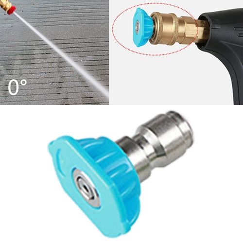 High Pressure Car Wash Gun Jet Nozzle Washer Accessories, Nozzle Angle: 0 Degree Big Hole, Blue, Nozzle Angle: 0 Degree Big Hole, Blue