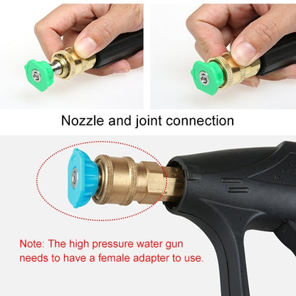 High Pressure Car Wash Gun Jet Nozzle Washer Accessories, Nozzle Angle: 0 Degree Big Hole, Blue, Nozzle Angle: 0 Degree Big Hole, Blue