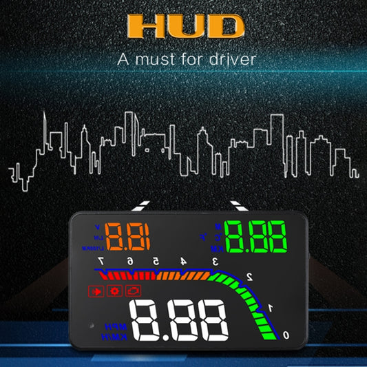 نظام أمان شاشة عرض أمامية مثبتة على السيارة T100 OBD2 مقاس 4 بوصات، يدعم سرعة السيارة / عرض سرعة دوران المحرك / استهلاك الوقود الفوري / اكتشاف رمز الخطأ والقضاء عليه، T100