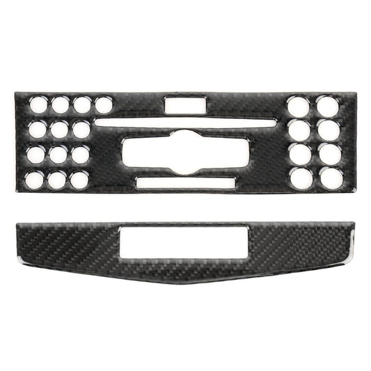2 PCS Car CD Adjustment Frame Carbon Fiber Decorative Sticker for Mercedes-Benz W204 2007-2010, CD Adjustment Frame (B)