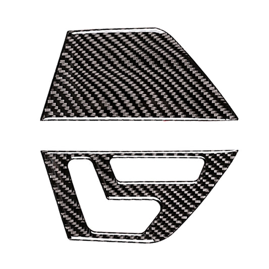2 PCS Car Front Door Seat Adjustment Frame Carbon Fiber Decorative Sticker for Mercedes-Benz W204 2007-2013, Front Door Seat Adjustment Frame