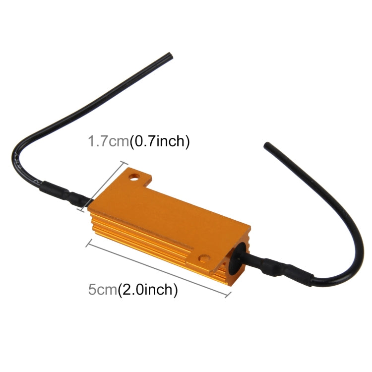 2 PCS Car Canbus Error Canceller Decoder Load Resistor LED 50W 6 Ohm No Blinking Decoder, 50W 6 Ohm