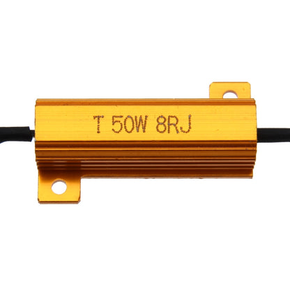 2 PCS Car Canbus Error Canceller Decoder Load Resistor LED 50W 8 Ohm No Blinking Decoder, 50W 8 Ohm