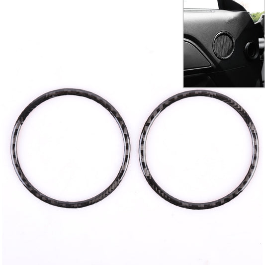 2 PCS Car Door Horn Trim Ring Decorative Sticker for Ford Mustang, Door Horn