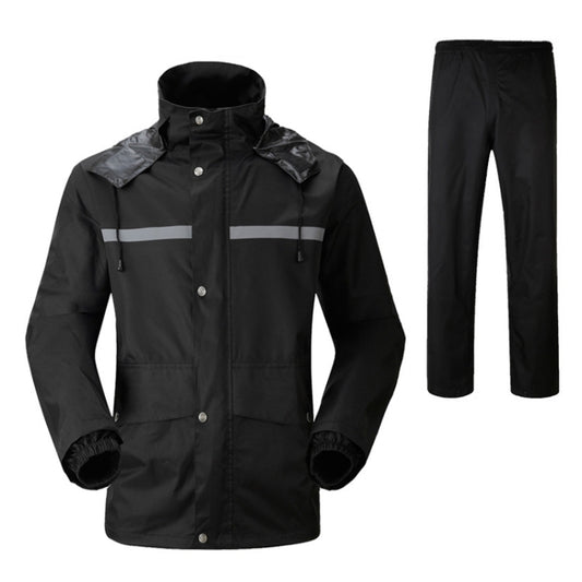 Durable Reflective Motorcycle Split Raincoat Pants Riding Bicycle Electric Bike Windproof Waterproof Rain Wear for Adult, Size: M(Black), Size: M